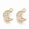 Brass Micro Pave Cubic Zirconia Charms ZIRC-T011-07G-NF-1