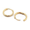 Ion Plating(IP) 304 Stainless Steel Micro Pave Clear Cubic Zirconia Huggie Hoop Earrings for Women EJEW-C096-30G-2