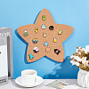 Star Wall Mounted Brooch Jewelry Display Cork Tray AJEW-WH0433-01F-5