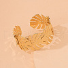Leaf Alloy Cuff Bangles for Women WG73EA3-11-1