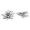 Plastic Glitter Artificial Flower HJEW-R124-01-3