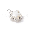 Alloy & ABS Plastic Imitation Pearl Star Connector Charms PALLOY-JF03871-4