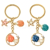 Alloy Enamel & Rhineston & Plastic Keychain KEYC-YW00076-01-2