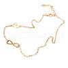 Aluminum Infinity Heart Link Chain Necklaces for Women FS-WG44B62-01-4