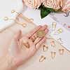 FIBLOOM 12Pcs 6 Style Stainless Steel & Brass & 316 Surgical Stainless Steel Stud Earrings EJEW-FI0002-79-4