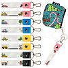 PU Leather & Cotton Name Marker Keychain AJEW-WH0514-007-1