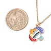 8Pcs 8 Styles Ocean Theme Alloy Enamel Fish Pendant Necklaces NJEW-JN05228-3