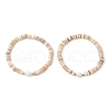 2Pcs Natural Cultured Freshwater Pearl & Shell & Brass Spacer Beads Stretch Bracelets for Women BJEW-JB11874-2