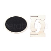 Oval Wooden Mini Chalkboard Signs AJEW-M035-01-1