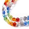 Electroplate & Gradient Color Glass Beads Strands LAMP-M023-02-4