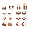 Kissitty Resin & Walnut Wood Big Pendants RESI-KS0001-04-20