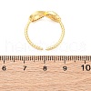 Brass Micro Pave Clear Cubic Zirconia Cuff Rings for Women RJEW-U047-21G-5