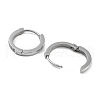 304 Stainless Steel Micro Pave Clear Cubic Zirconia Huggie Hoop Earrings EJEW-C096-01F-P-2