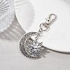 Moon & Sun Tibetan Style Alloy Pendant Decorations HJEW-JM01529-3