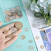 SUNNYCLUE 80Pcs 10 Styles Rack Plating Brass Filigree Connector Charms KKC-SC0001-04-3