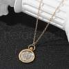 Brass Twelve Constellations Tarot Pendant Necklaces NJEW-Q006-01J-G-5