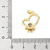 Brass Micro Pave Cubic Zirconia Rotating Pendants KK-M323-01C-G-3