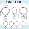 SUNNYCLUE 12Pcs Alloy Swivel Clasp FIND-SC0010-10P-2