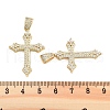 Brass Pave Clear Cubic Zirconia Pendants KK-U009-06C-G-3