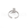 304 Stainless Steel 12 Constellations/Zodiac Signs Open Cuff Ring for Women RJEW-S405-156P-H-2