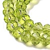 Transparent Baking Paint Glass Beads Strands DGLA-A034-T8mm-D05-3