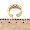 Brass Micro Pave Cubic Zirconia Cuff Rings for Women RJEW-F182-04G-5