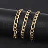 Fashionable 304 Stainless Steel Figaro Chain Necklaces for Men STAS-A028-N017G-4