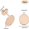 Unicraftale PVD Vacuum Plating 304 Stainless Steel Stud Earring Findings STAS-UN0016-05B-RG-4