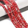Dyed Synthetic Imperial Jasper Beads Strands G-M403-A36-02-2