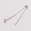 Anti-Tarnish Rhodium Plated 925 Sterling Silver Flat Head Pins STER-P024-07-B-1