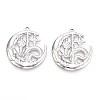 304 Stainless Steel Pendants STAS-T065-11P-1