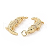 Brass Micro Pave Cubic Zirconia Pendants ZIRC-P106-18G-3