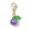 Round Resin Imitation Cat Eye Pendant Decortion HJEW-JM01986-01-4
