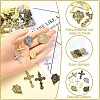 40Pcs 8 Styles Tibetan Style Alloy Pendants TIBEP-YW0001-88-3