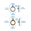 Tibetan Style Alloy Toggle Clasps TIBE-BT0001-04-8