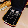 Imitation Pearl Tassel Dangle Earrings DX8372-9-1