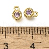 304 Stainless Steel Micro Pave Cubic Zirconia Charms STAS-U027-02G-09-3