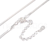 925 Sterling Silver Snake Chain Necklaces NJEW-P300-01B-S-2