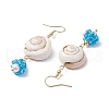 Shell Glass Dangle Earrings EJEW-MZ00424-05-4