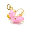 Brass Enamel Pendants KK-C087-09G-02-1