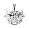 201 Stainless Steel Pendants STAS-V014-07P-1
