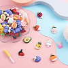  Jewelry 100Pcs 25 Style Opaque Resin Decoden Cabochons CRES-PJ0001-03-15