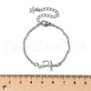 304 Stainless Steel Heartbeat Link Bracelets BJEW-F500-05P-5