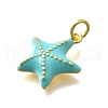 Brass Enamel Pendants KK-D295-16G-2