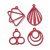 Spray Painted Alloy Pendants and Links PALLOY-X0037-35C-1