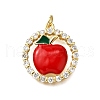 Brass Enamel Pendants KK-B136-04G-02-1