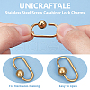 Unicraftale 6Pcs 2 Colors 304 Stainless Steel Screw Carabiner Lock Charms STAS-UN0060-76-5