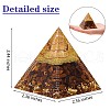 Crystal Pyramid Ornaments Blessing Pyramid Healing Angel Crystal Pyramid Stone for Home Office Decoration Gift Collection JX351A-1
