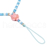 Tortoise Synthetic Turquoise with Glass Mobile Straps HJEW-JM03137-4