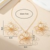 Hollow Flower Alloy Pendant Necklaces & Dangle Earrings Sets FS-WG212DE-01-3